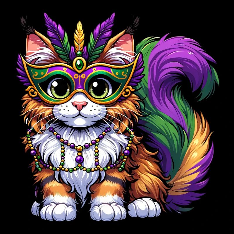 Mardi Gras Maine Coon, Maskierte Katze