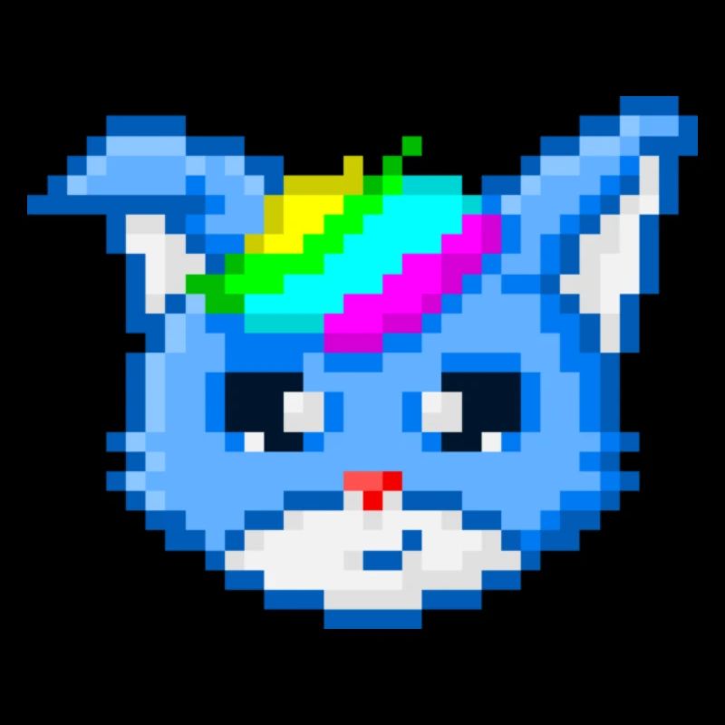 Pixelart Blaufuchs