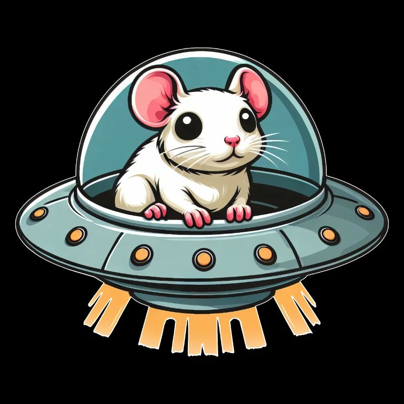 Mouse Rat UFO Alien Abduction Science Fiction
