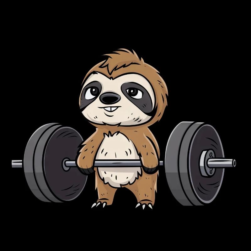 Sloth during workout: dumbbell, bench press & cross