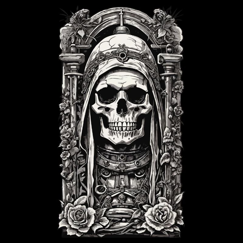 Gothic Elegance Skeleton Vintage Monument