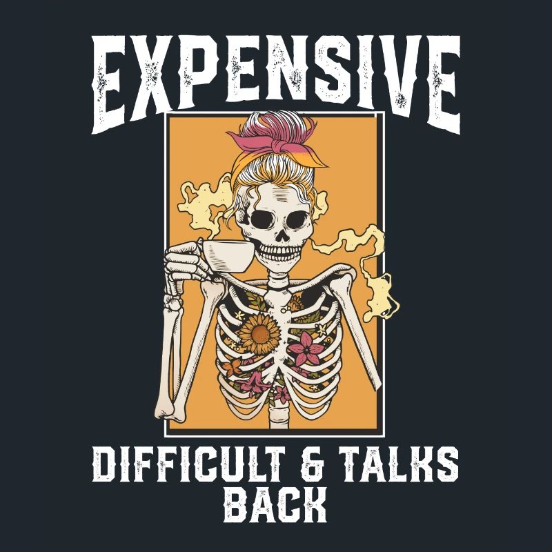 ex Skeleton Drinking Coffee Expensive Difficult An