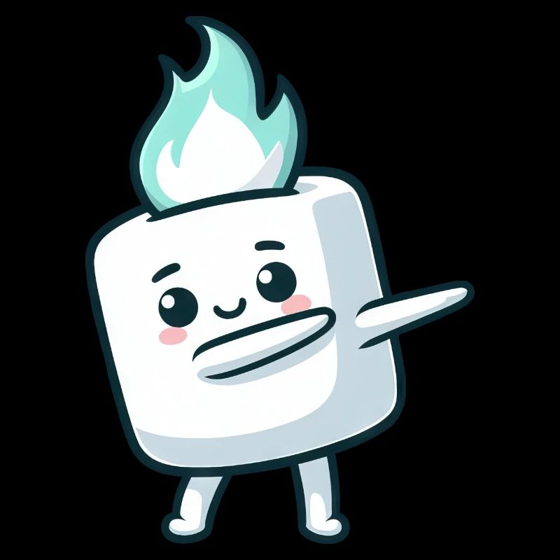 Süßer Marshmallow Dabbing Zucker Comic