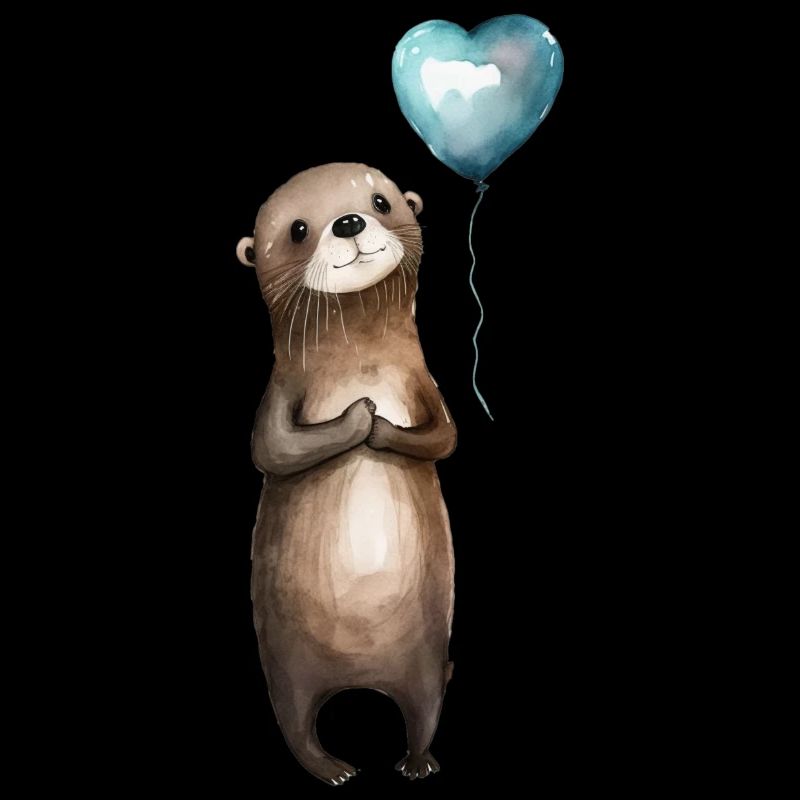 Otter Herz Aquarell