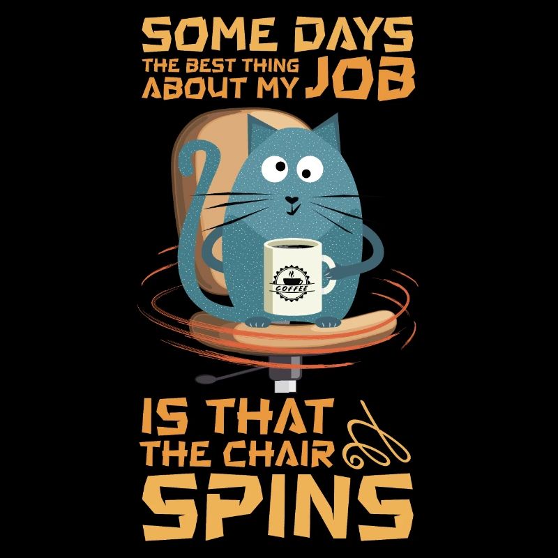 Funny Quote with Cat, Humor Routine Work
