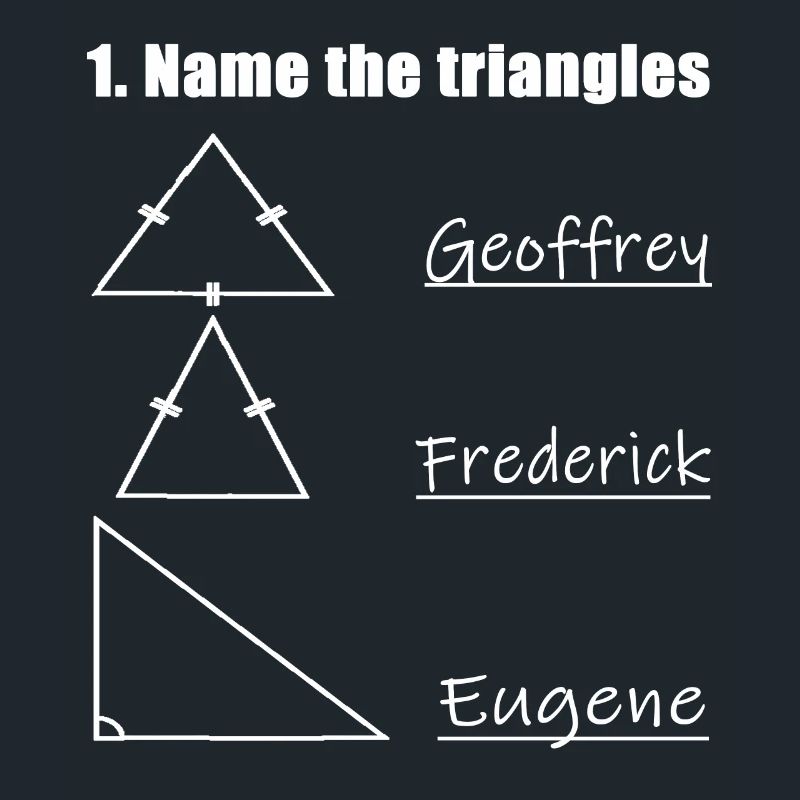 Name The Triangles Funny Math Lover Outfits Math