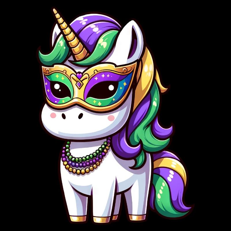 Mardi Gras Licorne Comic Mask