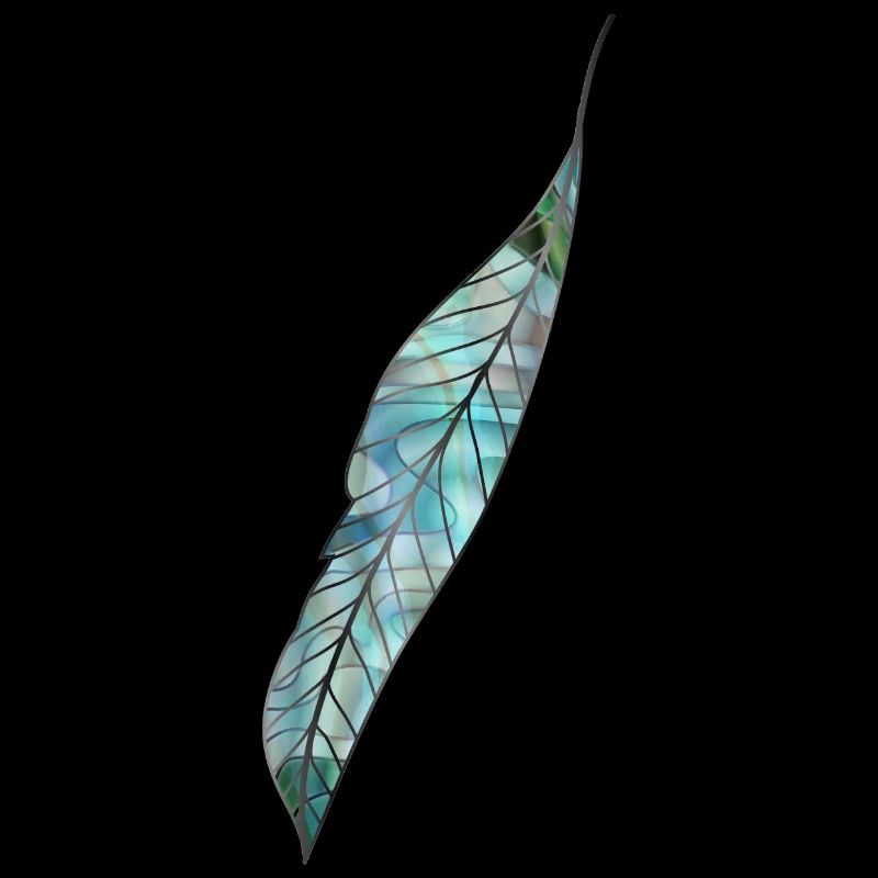 plume de nacre aux couleurs maritimes