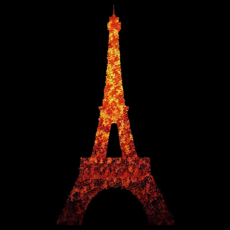Autumn in Paris: Eiffel Tower in autumn foliage