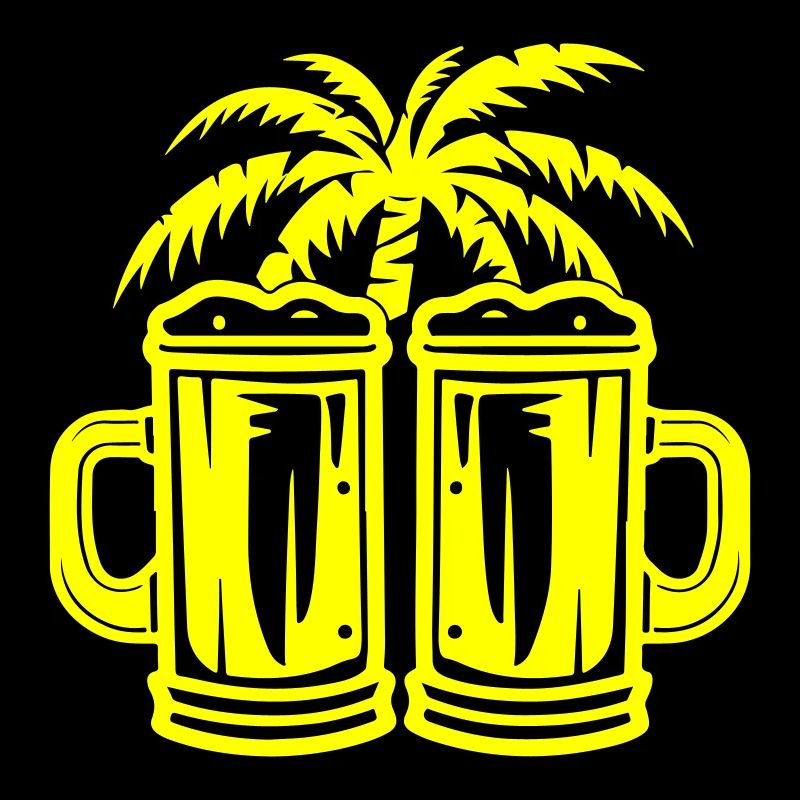 Bier Palmen Insel Urlaub