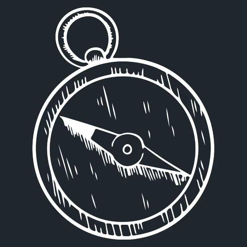 Compass Hand Drawn Cardinal Direction