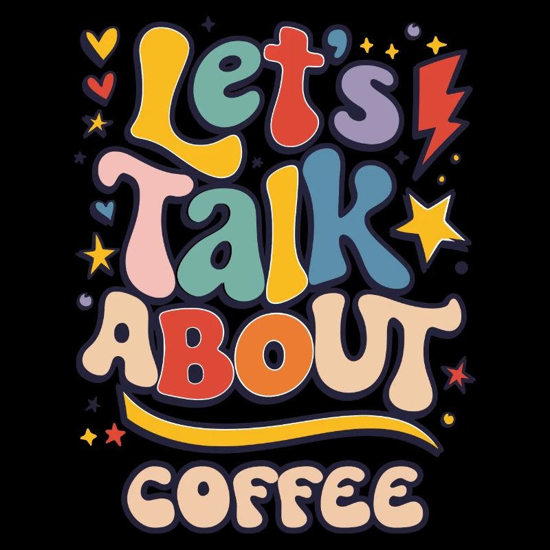 Lassen Sie uns über Kaffeespaß und lebendige Typografie sprechen