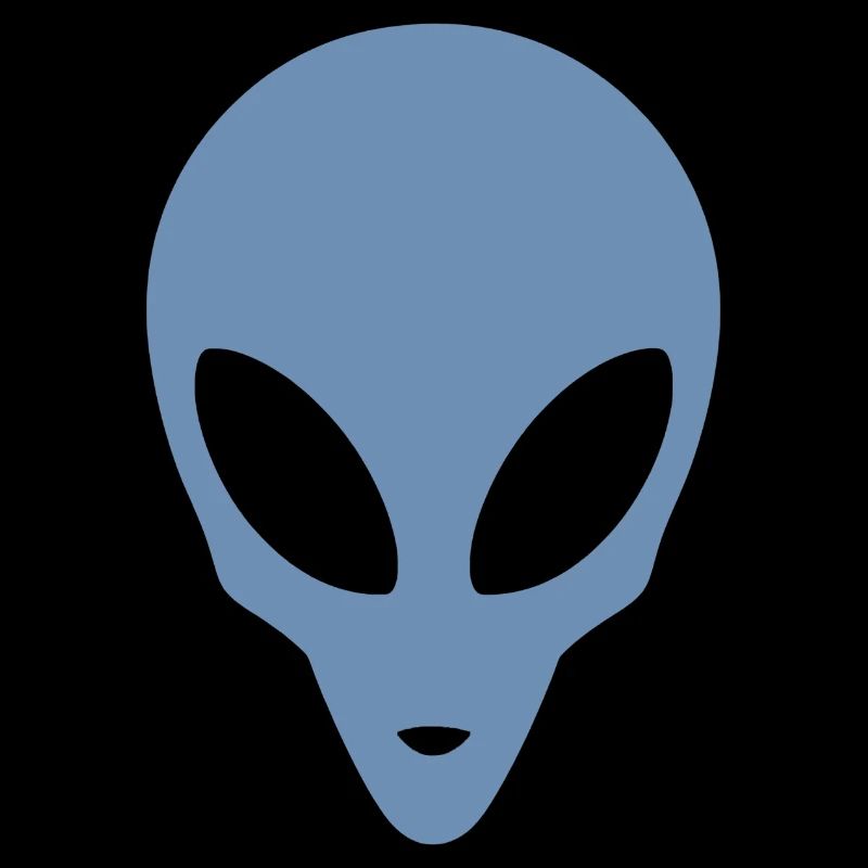 Silhouette eines Alienkopfes
