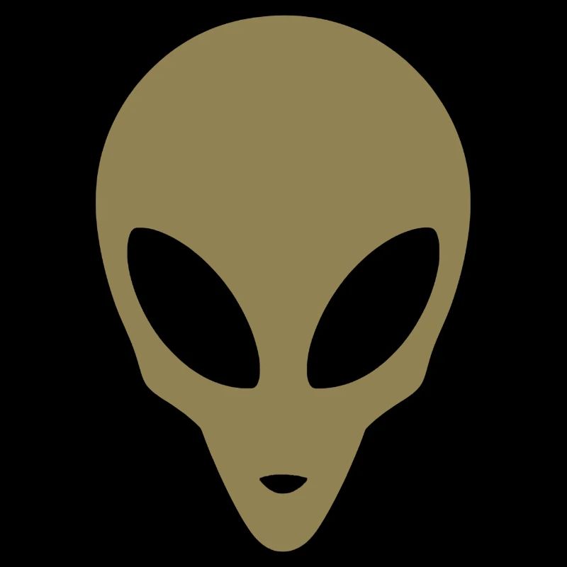 Silhouette of an alien head