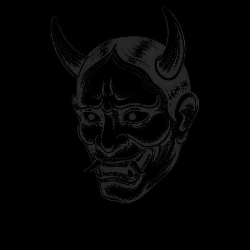 Hannya Maske - Japanisches Dämonendesign