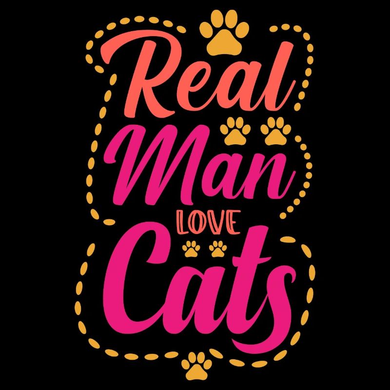 Echte Mann lieben Katzen