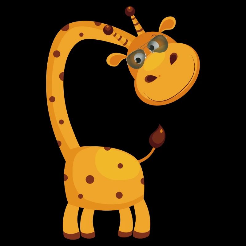 Coole Giraffe mit Brille Geschenkidee