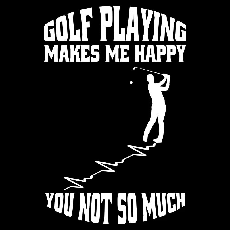 Golf Golfspielerin Golfschläger Spruch Golfball