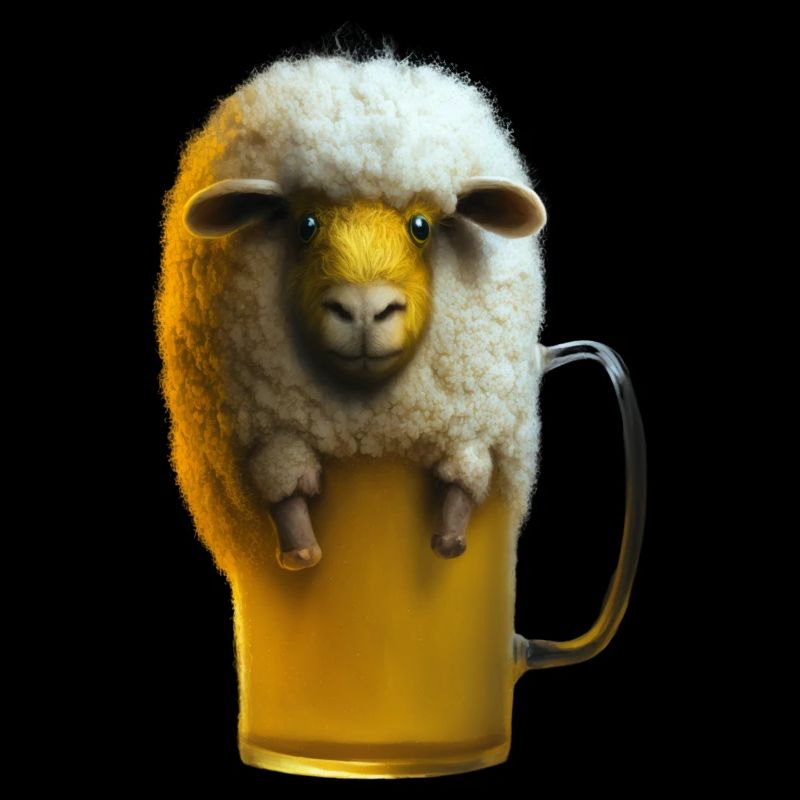 Tête de mouton à bière - drôle et cool