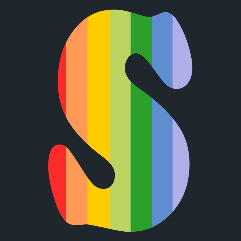 Buchstabe S Regenbogen