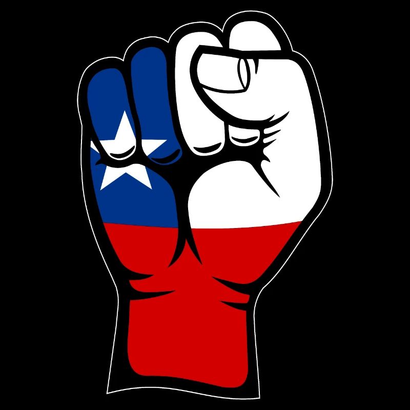 Drapeau du Chili Symbole de la main du poing