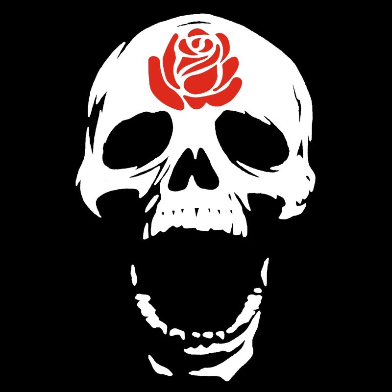 Le crâne blanc et la rose