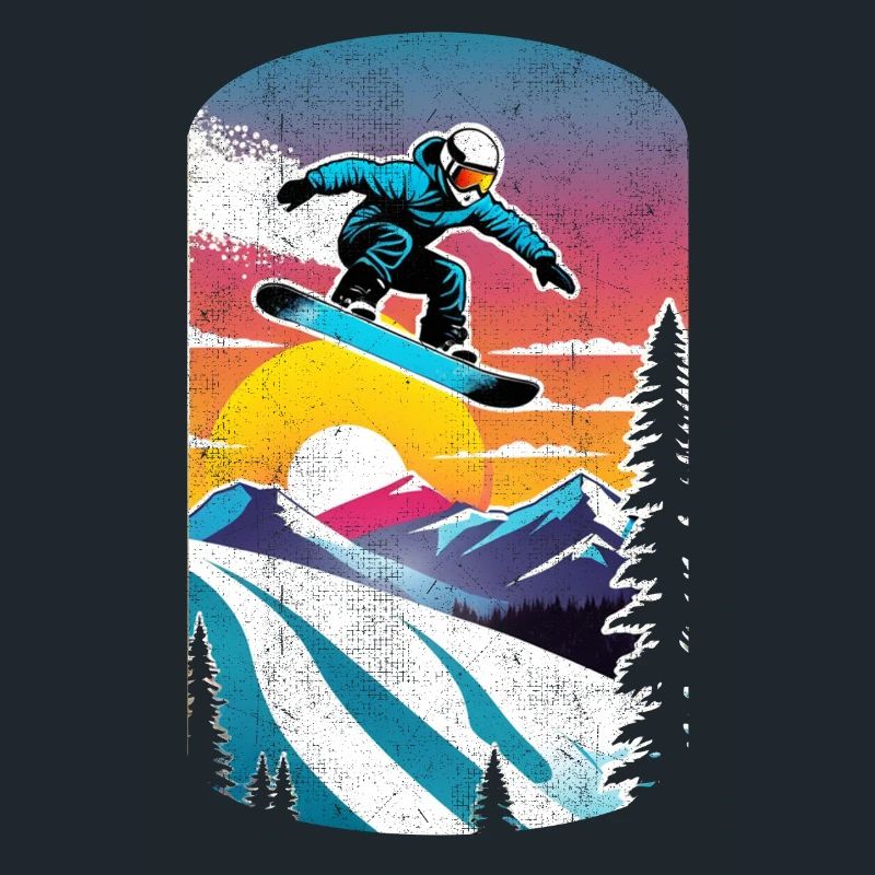 Snowboarding, snow and skiing