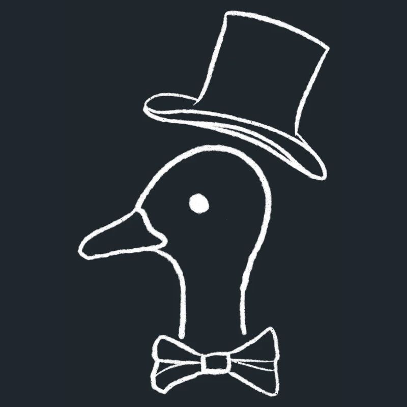 Duck with hat