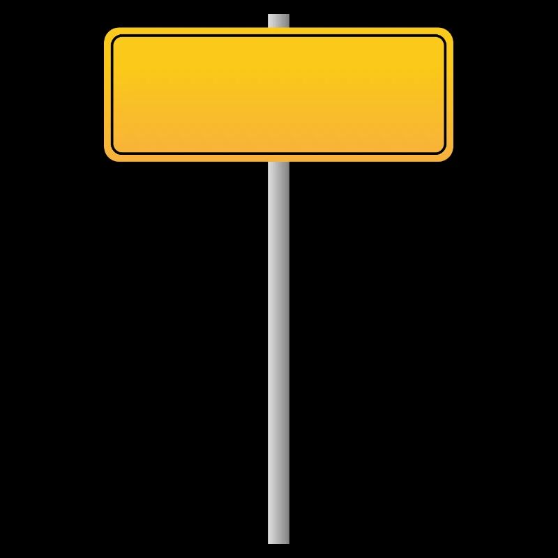 panneau de rue jaune