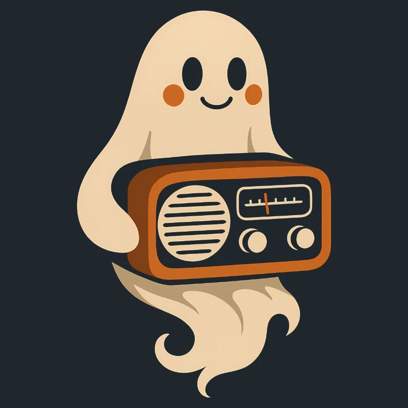 Geist mit Retroradio