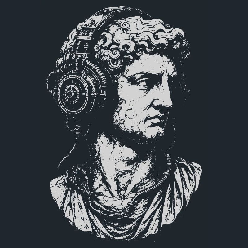 Bust classique avec casque steampunk