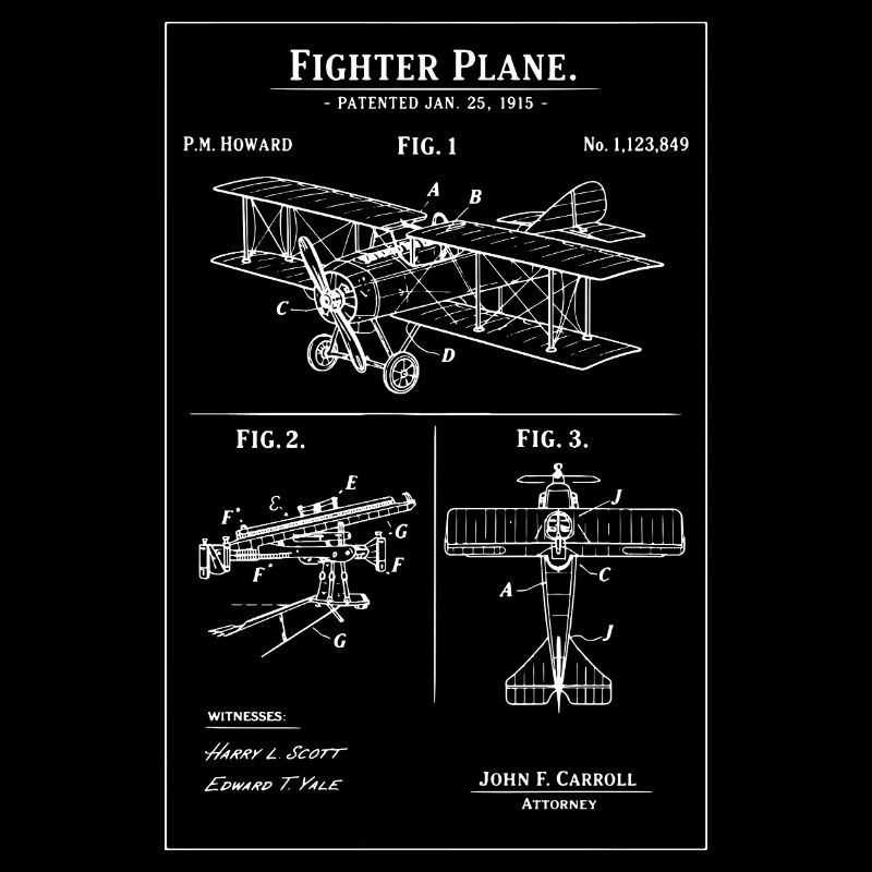 Plan de brevet pour biplans anciens