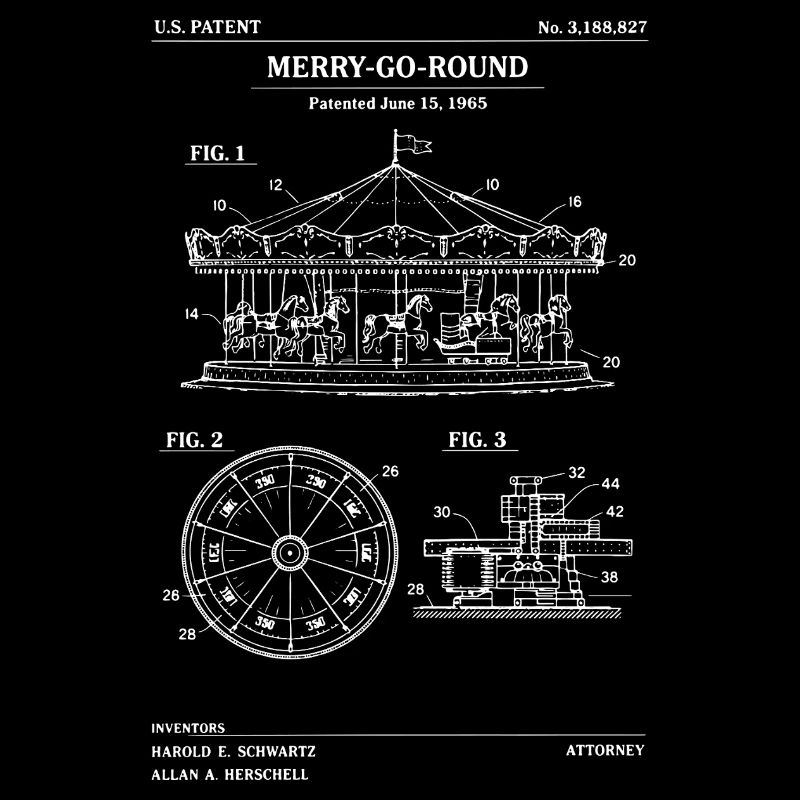 Plan de carrousel : Brevet vintage