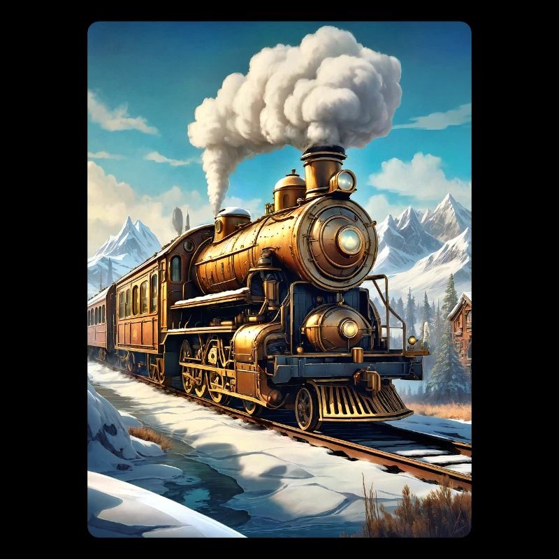 Steampunk Winterlandschaft Dampflok 1.5