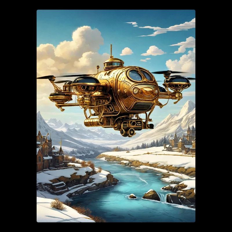 Steampunk Winterlandschaft Drohne 1.2
