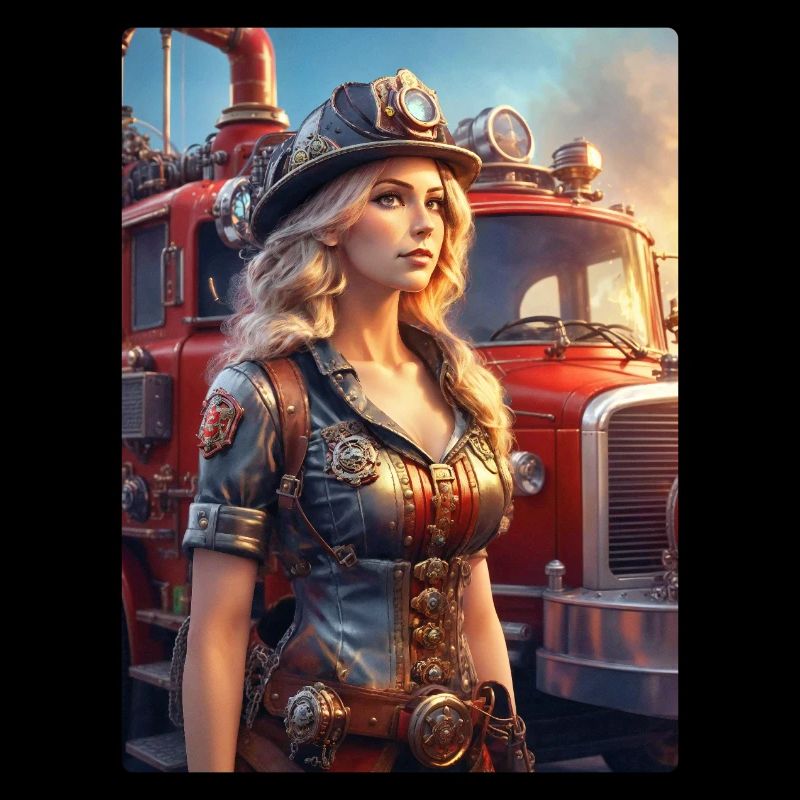 Femme pompier steampunk 1.2
