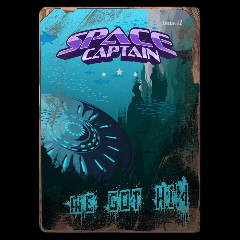 Retro style Magazine Cover SpaceCaptain Issue 2