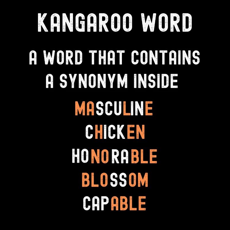 Grammaire des synonymes de mots kangourou