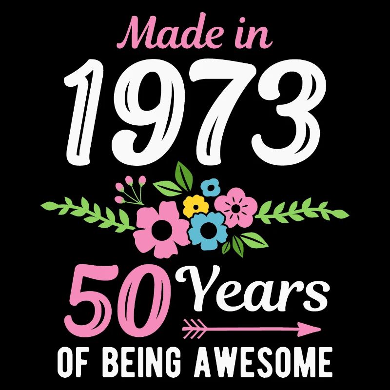 Fabriqué en 1973 Floral 50e anniversaire