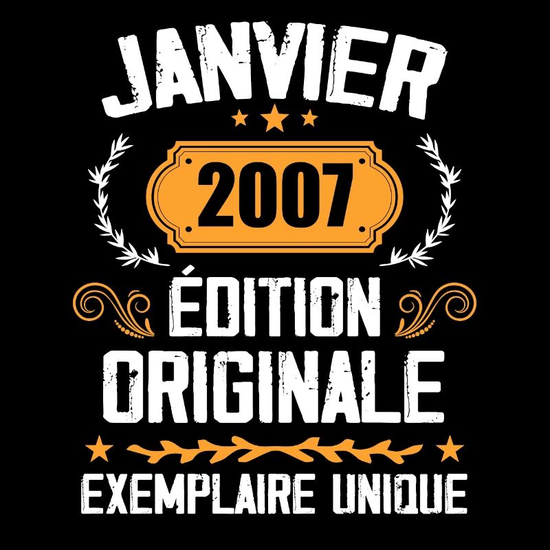 Anniversaire Cadeau Millésime Janvier 2007 - 2007