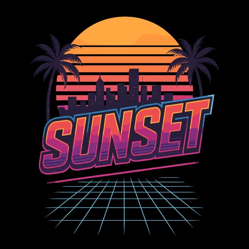 Retro Sunset - 80s Style