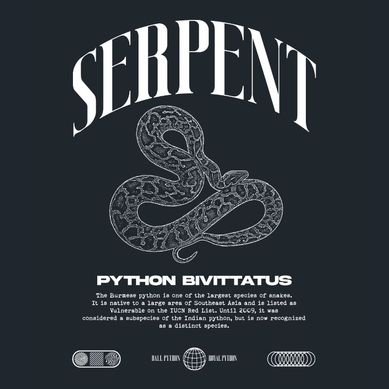 Burmesische Python Modern Reptile Keeper Streetwear