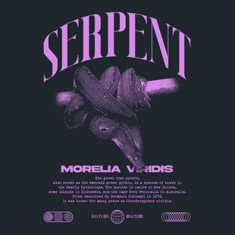 Green Tree Python Modern Reptile Keeper Streetwear