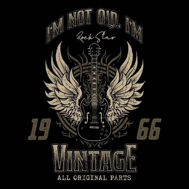 Ich bin nicht alt, ich bin Vintage Retro 1966 Gitarrist
