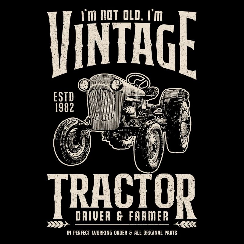 Oldtimer Traktor Bauer Geburtstag Jahrgang 1982