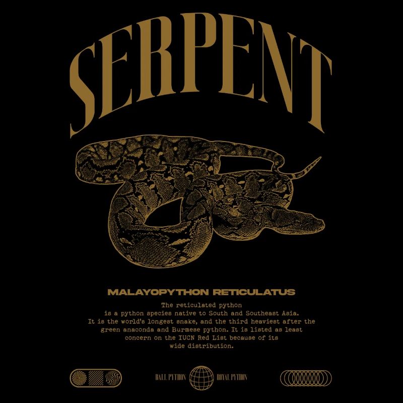 Reticulated Python Reptile Keeper Streetwear