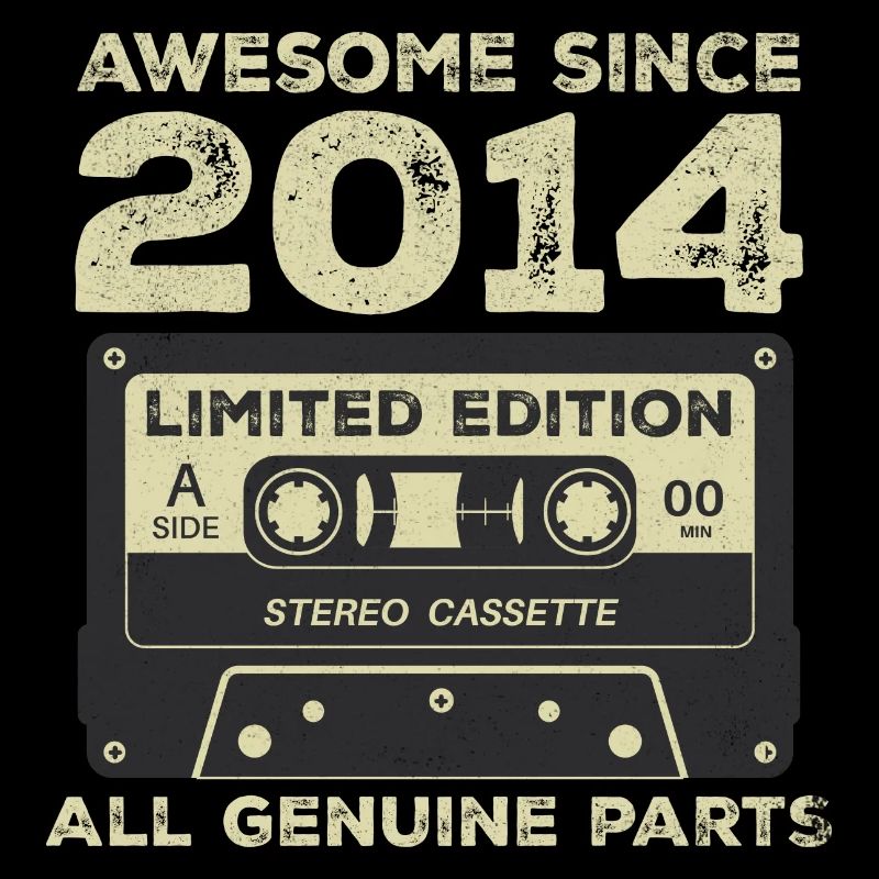 2014 Birthday Born in 2014 Vintage Retro