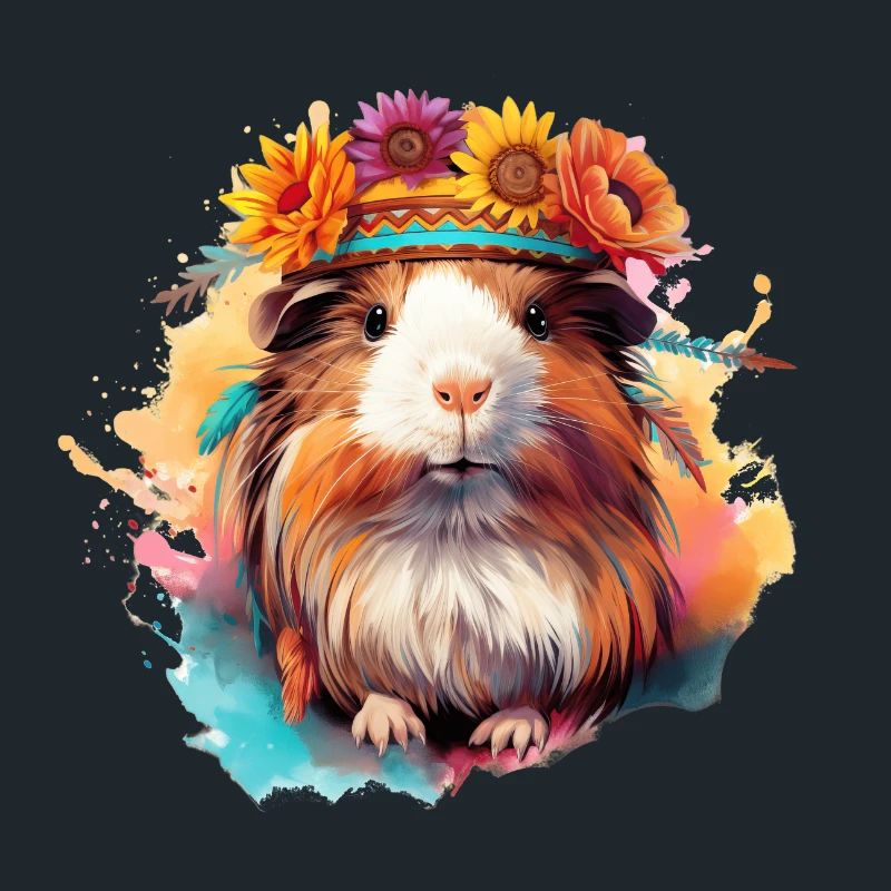 Cochon d’Inde Boho coloré