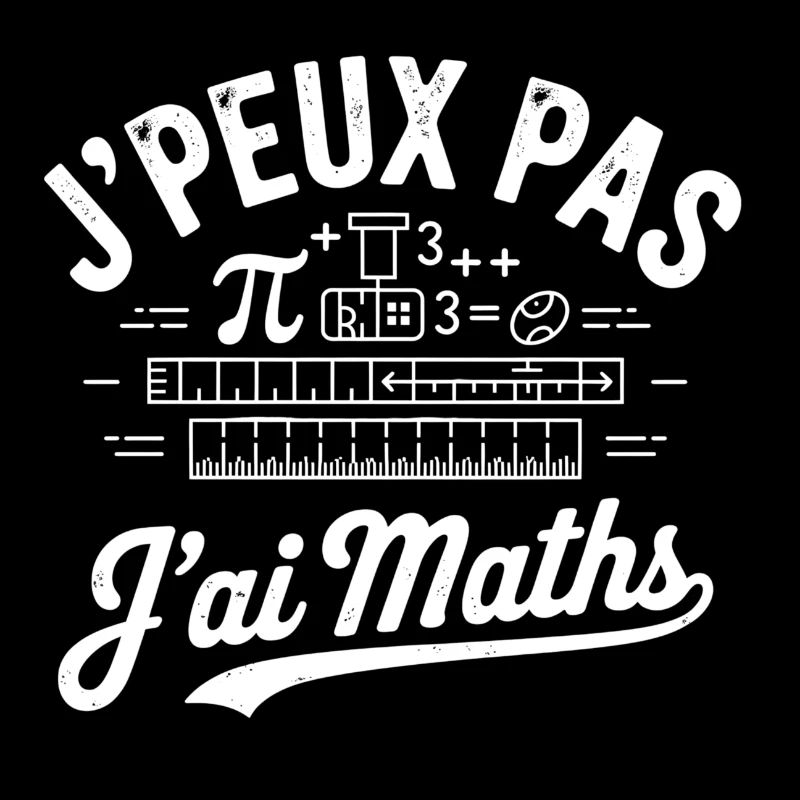 tee shirt je peux pas j ai maths