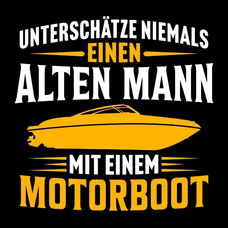 alten mann mit einem motorboot